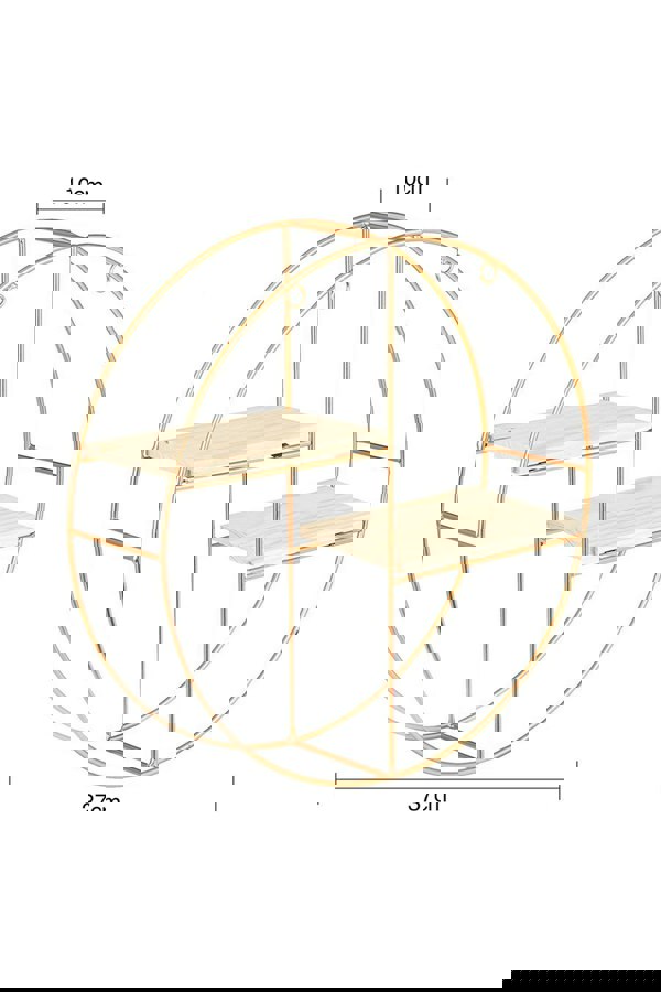 Living and Home Wall Hanging Storage Display Decorative Shelf Metal Floating Plant Stand