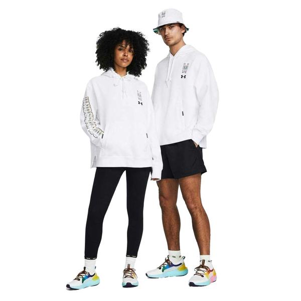 Under Armour Unisex Adult Pride Graphic Print Relaxed Fit Hoodie - White - 