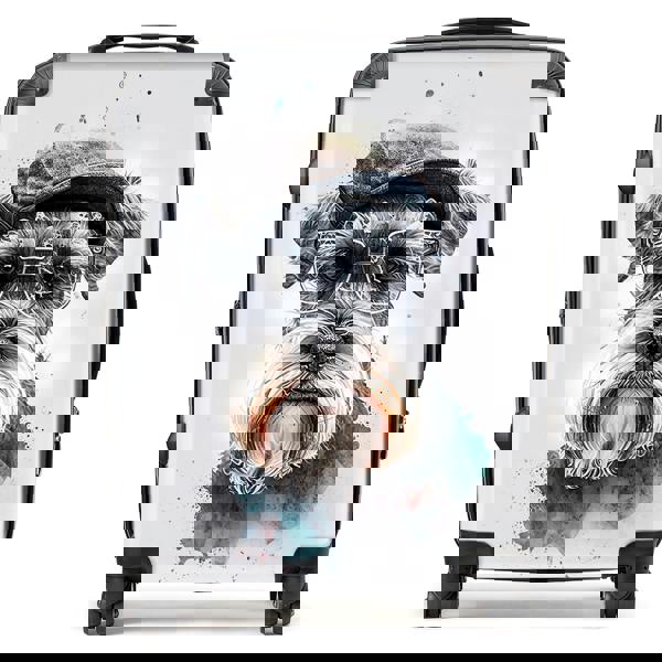 Warren Reed Miniature Schnauzer Dog Splashart Suitcase