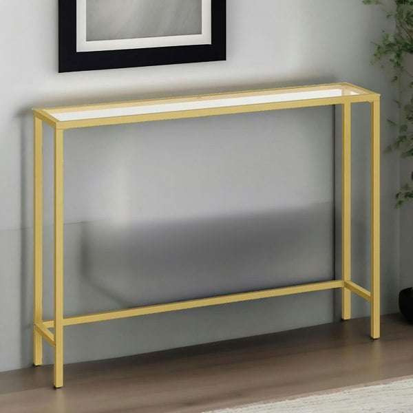 Rafaelo Mobilia Gold Metal Hallway Console Table