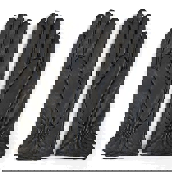 Infinity Leather Men's Leather Wool Lined Elastic Wrist Gloves