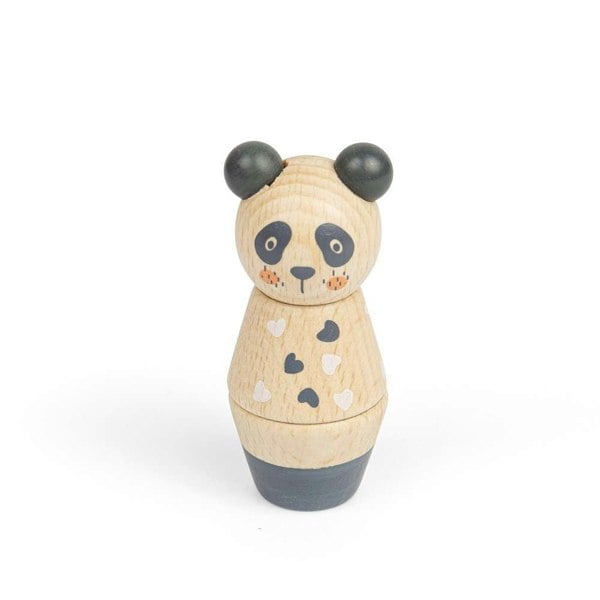 Bigjigs Toys Twist and Match Animals - Panda, Elephant (Pk 2)