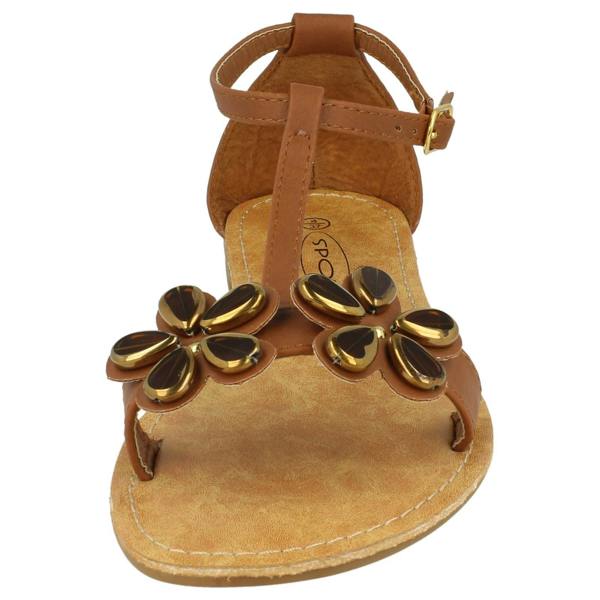 Spot On Ladies Spot On T-Bar Ankle Strap Summer Sandals