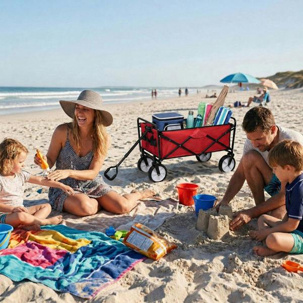 Monstershop All-Terrain Festival & Beach Drinks Trolley Red