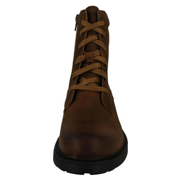 Clarks Ladies Clarks Lace Up Detailed Ankle Boots Orinoco2 Spice
