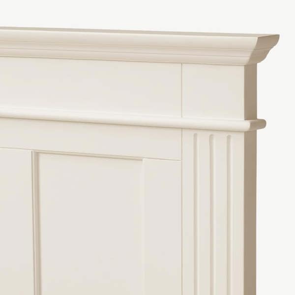 Statement Furniture Gainsborough Vintage Cream Wooden Bed Frame 4ft6, 5ft Hamptons Style