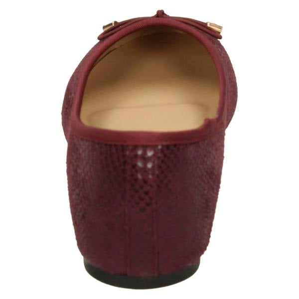 Spot On Ladies Spot On Bow Trim Ballerinas