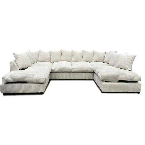 Snug Furniture Preston U Shaped Jumbo Cord Scatter-Back Corner Sofa