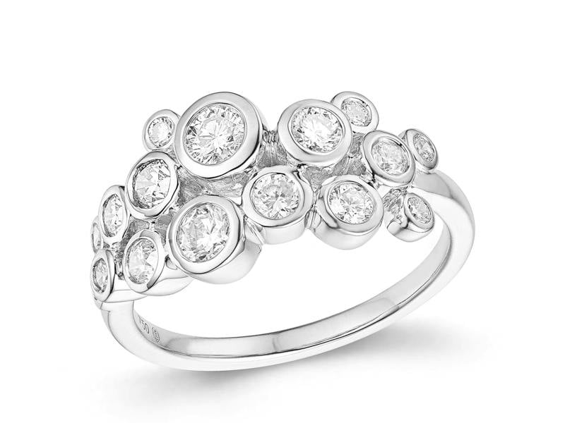 Sarah Layton Diamond Bubble Ring, 1.19ct - 9ct White Gold - 15.10010.9WEN
