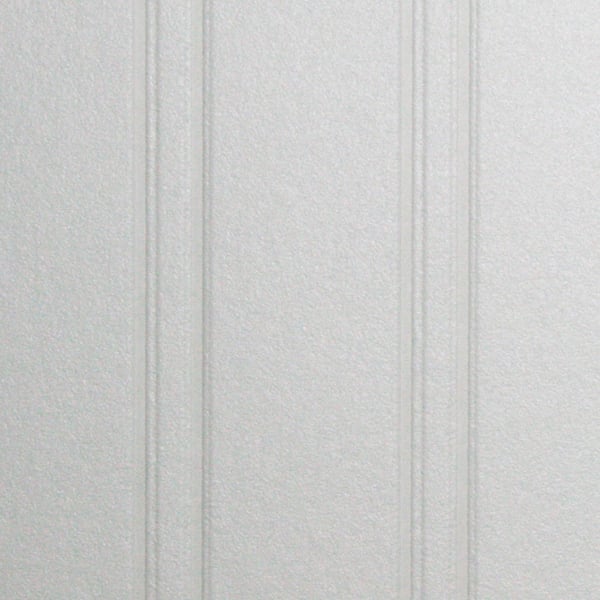 Superfresco Paintable Beadboard Textured Wallpaper - White Durable - 10m