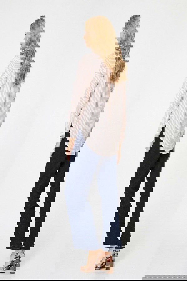 Beige | Striped Long Sleeve Shirt
