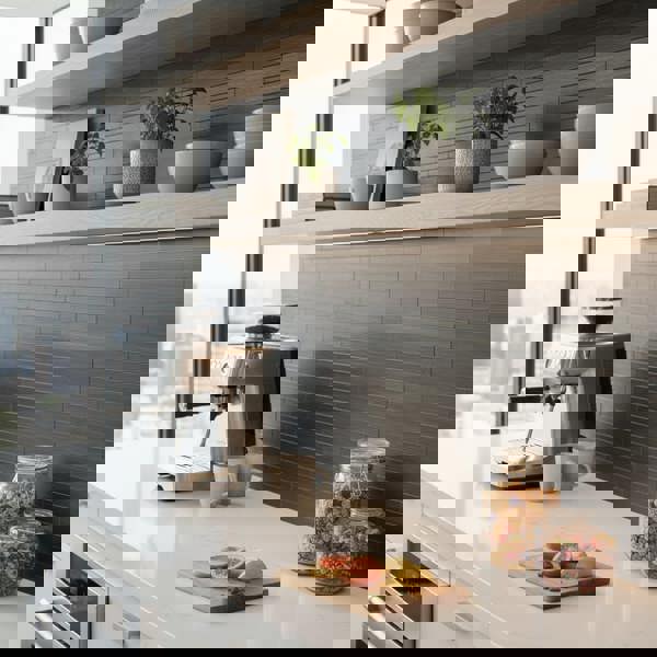 Panel Haus Self Adhesive Wall Tiles - Brick Black 30cm x 30cm (10 pack)