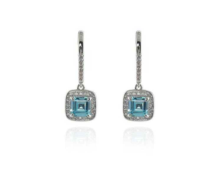 Cachet London Idola Silver Aquamarine Earrings