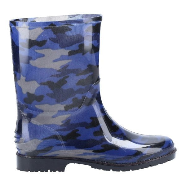 Cotswold PVC Jnr PVC Girls Navy Camo Wellington Boots