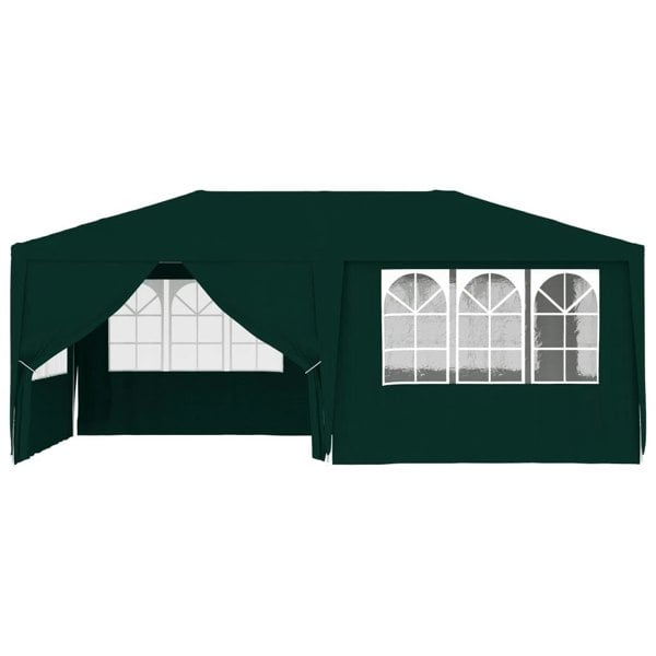 Berkfield Professional Party Tent with Side Walls 4x6 m Green 90 g/m