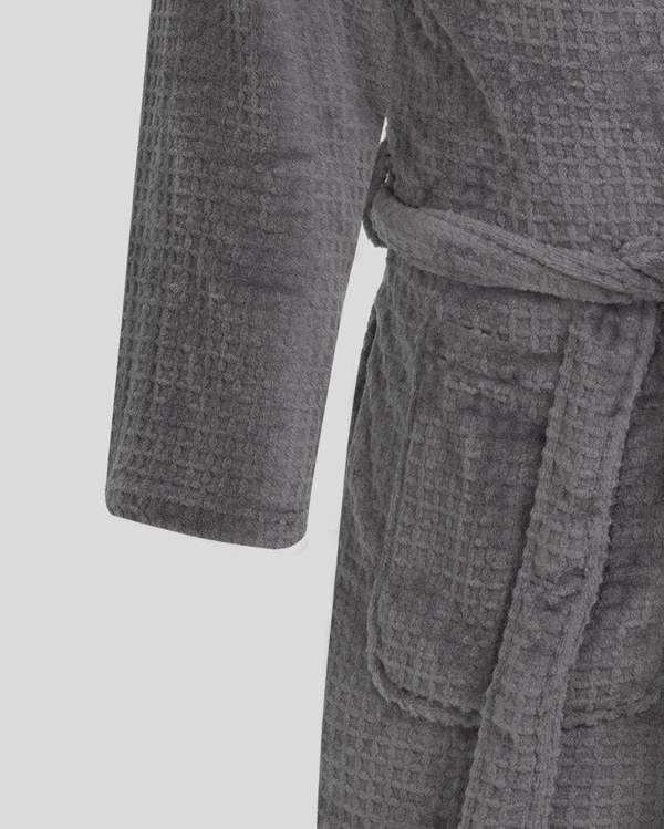 Steel & Jelly Osterley - Waffle Texture Supersoft Fleece Dressing Gown