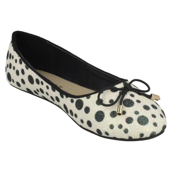 Spot On Girls Spot On Spotted Ballerinas