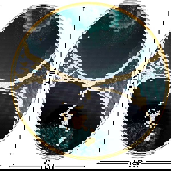 Maison des Cadeaux Round Agate Theme Tray and Drink Coasters Set