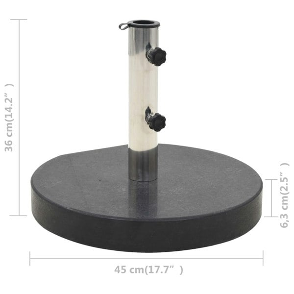 Berkfield Parasol Base Granite 28.5 kg Round Black