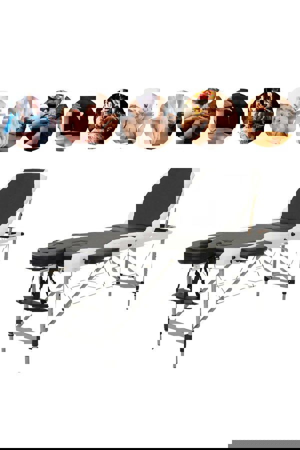 Living and Home Professional Folding Beauty Spa Bed Portable Adjustable Massage Bed