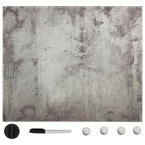 Berkfield Wall Mounted Magnetic Board Glass 50x50 cm