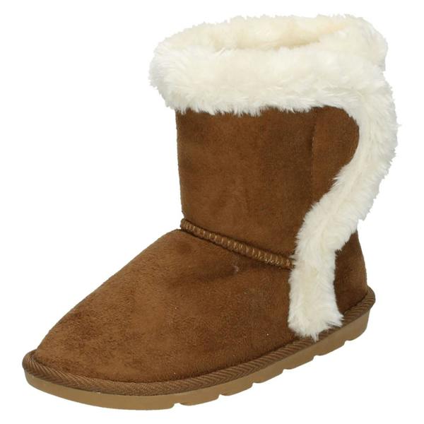 Spot On Girls Spot On Fur Trim Ankle Boots