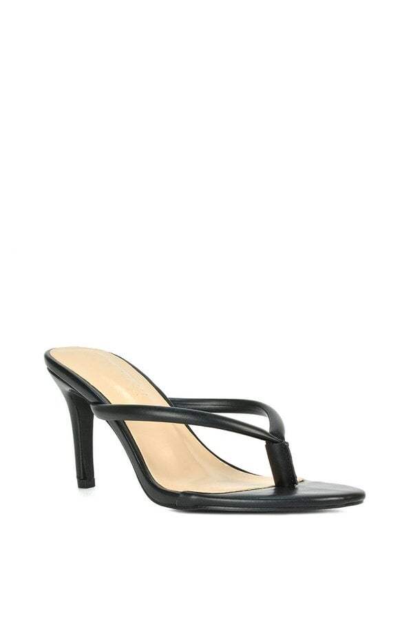 XY LONDON Stiletto High Heel Mules With Thong Strap