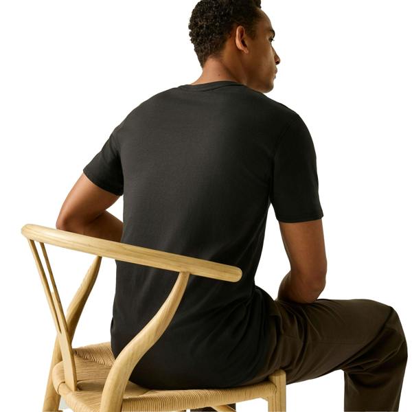 Regatta Mens Cline IX Explore Forest Trees T-Shirt - Black - 