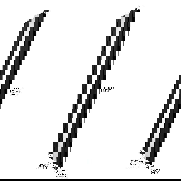 Monstershop Flat Mirror Radiator - 1800mm x 565mm - Black