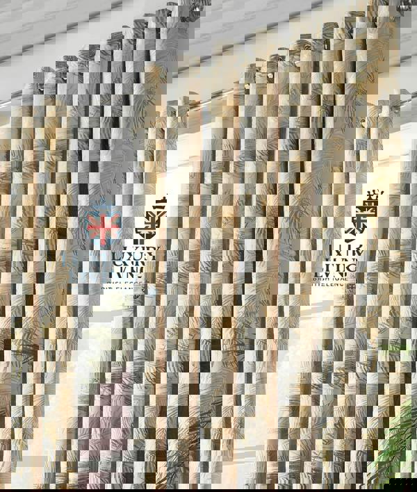 Luxury Living Luxury Fern Jacquard Ring Top Ready Made Curtains