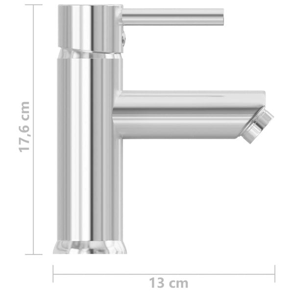 Berkfield Bathroom Basin Faucet Chromed Finish 130x176 mm
