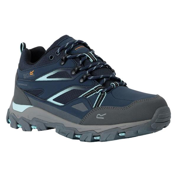 Regatta Womens/Ladies Holcombe III Low Walking Shoes - Navy/Aruba Blue - 