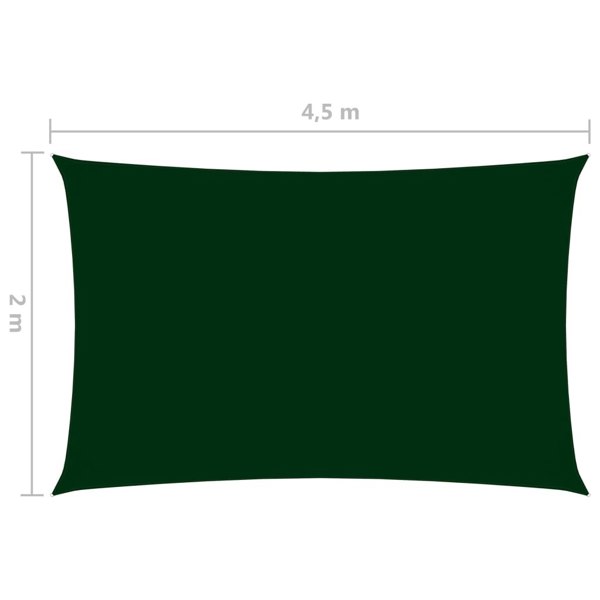 Berkfield Sunshade Sail Oxford Fabric Rectangular 2x4.5 m Dark Green