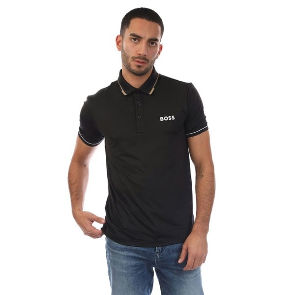Boss Mens 4 Way Stretch Polo Shirt - Black
