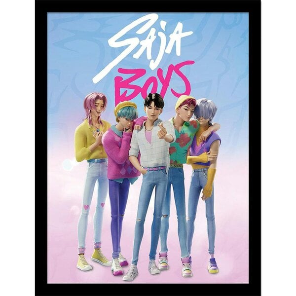 K-Pop Demon Hunters Picture Saja Boys Framed Poster - Multicoloured