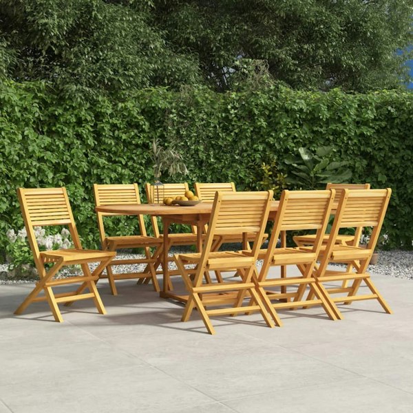 Berkfield Folding Garden Chairs 8 pcs 47x62x90 cm Solid Wood Teak