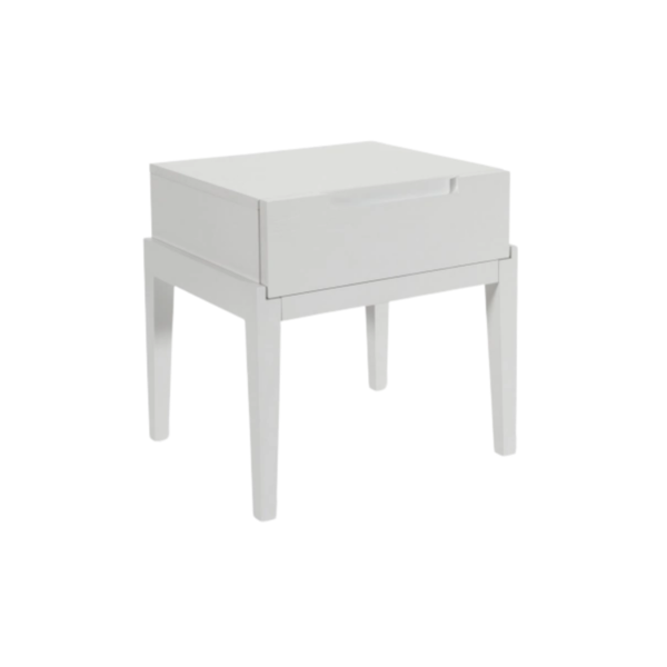 Orchid White Oak Wood Single Drawer Bedside Table by Twenty10 Designs