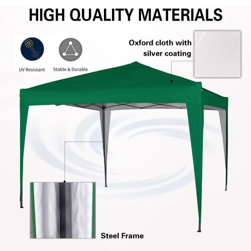 3x3m Pop up Gazebo Outdoor Patio Canopy Tent Green 5