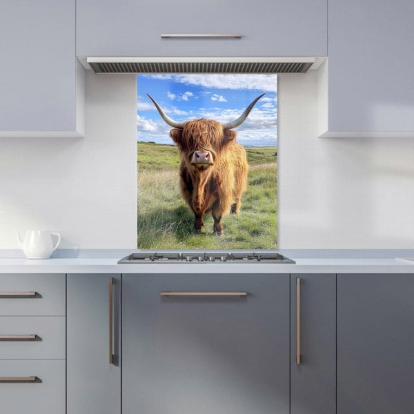 Warren Reed - Designer Highland Cow In Summer Kitchen Splashback