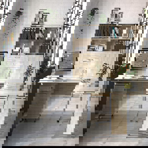 Furniture To Go Prima Desk 150 cm in Oak with White legs