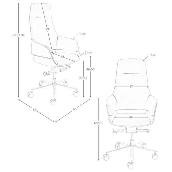 Angel Cerdá Black leatherette swivel office chair 4259