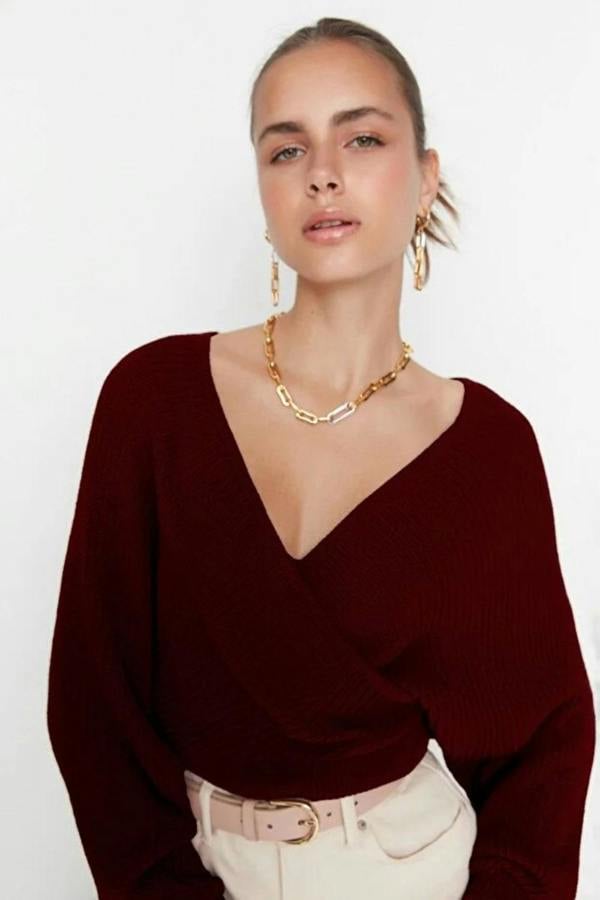 Hoxton Gal Wrap Knit Sweater