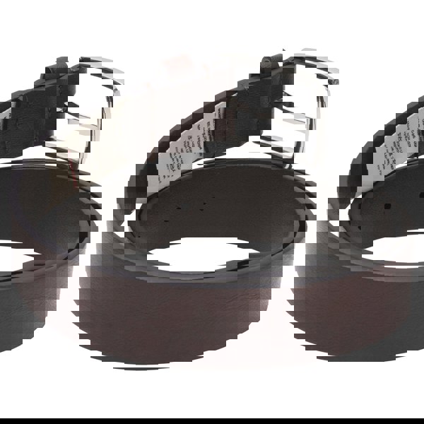 Barneys Originals Men's Brown Bonded Leather Belt with Silver Buckle