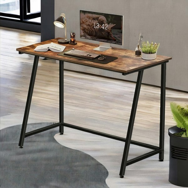 Rafaelo Mobilia Industrial Rustic Computer Desk 100CM Wide