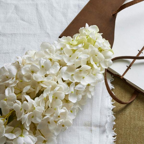 Wyld Haus Set of 3 Artificial Flowers White Spear Hydrangea Stems