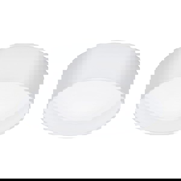 Flush Ceiling Light Colour White Shade White Fabric Bulb LED 11W Included Loops