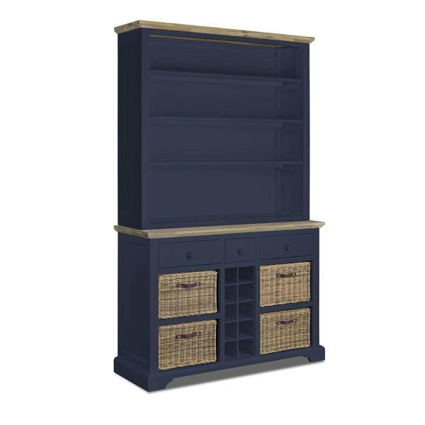 Statement Furniture Florence Display Cabinet With Shelves, Wine Rack and Storage Baskets