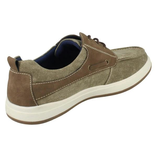 Hush Puppies Mens Hush Puppies Canvas Boat Shoes Aiden