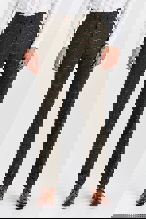 Paul Andrew Harris - Men's Green 3 Piece Wool Blend Tweed Suit