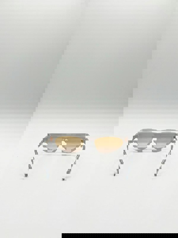 SVNX Retro Oval Sunglasses in Light Grey